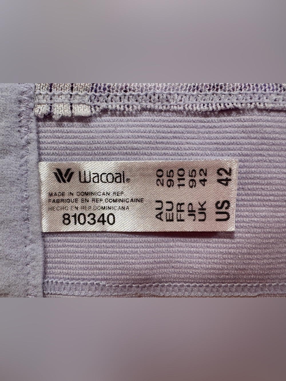 ⁠Wacoal Net Effect Soft Cup Bralette Wireless Lace Bra 810340 Women's Size 42⁠ - Picture 4 of 6